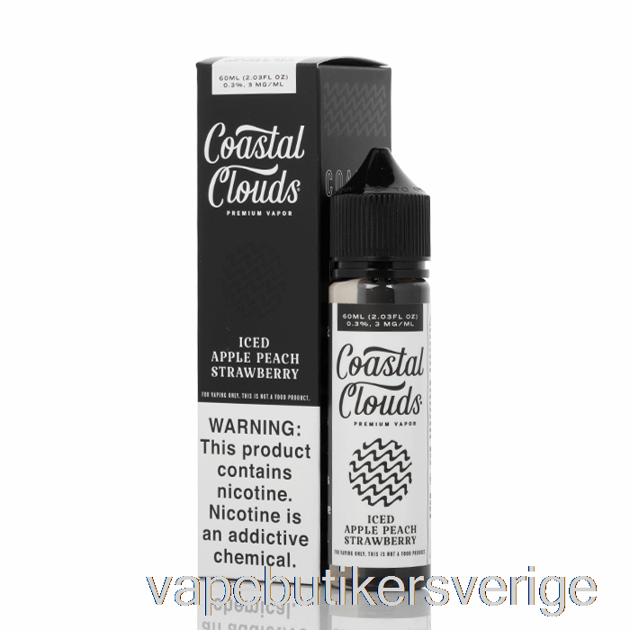 Vape Sverige Iced äpple Persika Jordgubbar - Coastal Clouds Co. - 60ml 3mg
